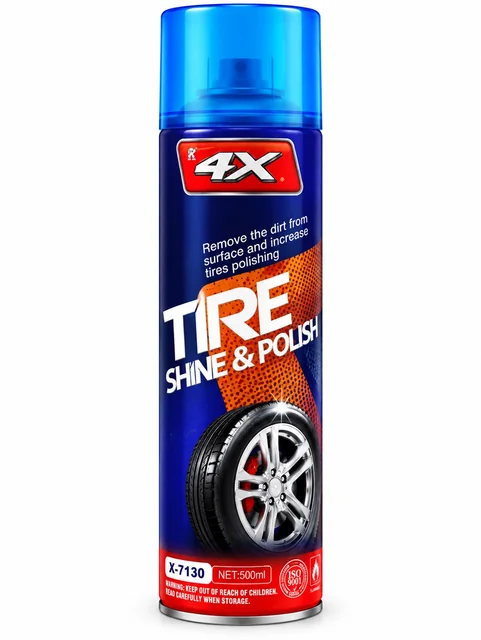 Brillo para neumáticos en aerosol — 4X · Tire Shine & Polish · X-7130 · 500 ml
