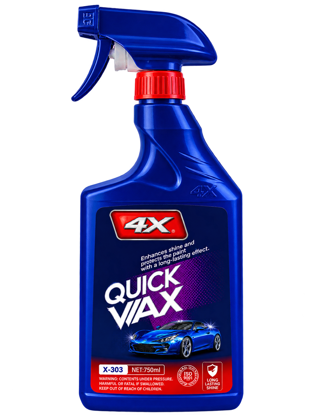Cera rápida con pulverizador — 4X · Quick Viax · X-303 · 750 ml