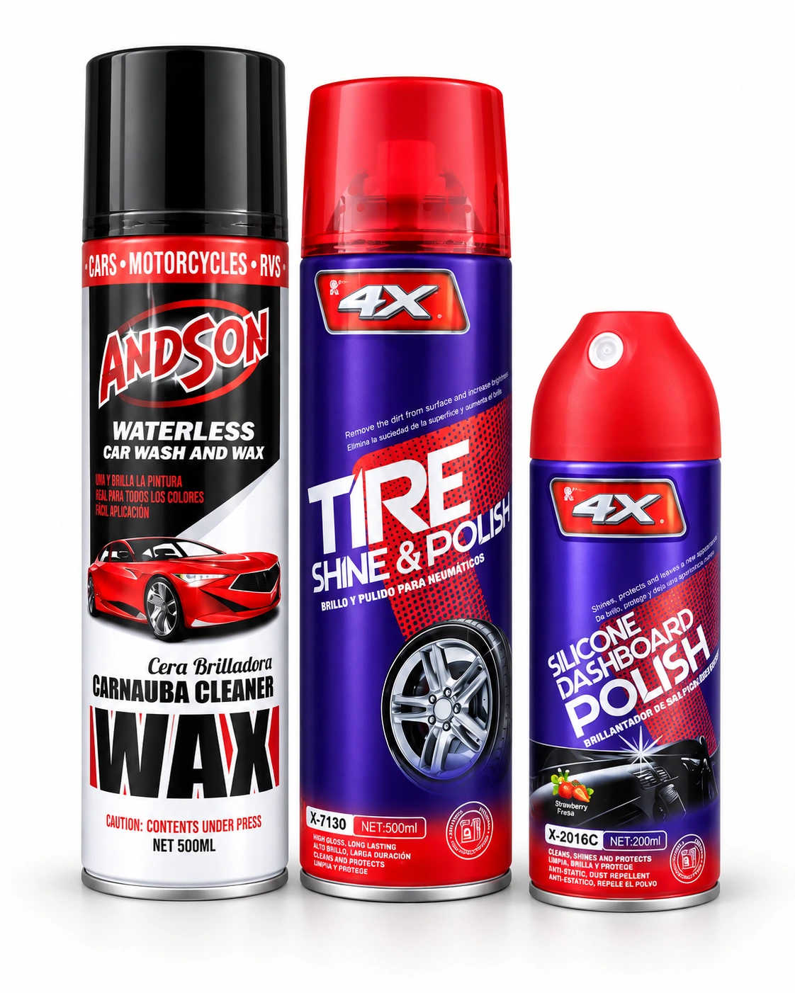 Combo de brillo y protección: tres productos Andson y 4X